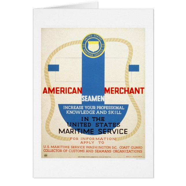 Maritime Service Recruiting Poster - WPA (Front)
