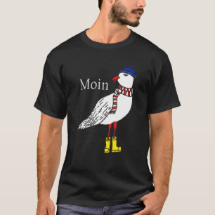 Maritime Style Seagull With Hat Scarf And Boots No T-Shirt