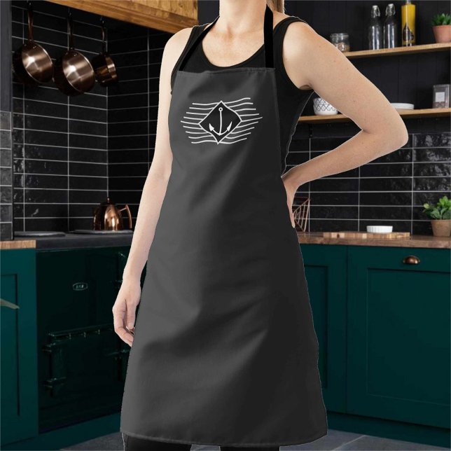Maritime Style with Anchor Motif Apron (Creator Uploaded)