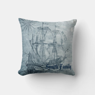 Maritime Tall Ship Custom Cushion
