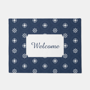 Maritime Tool Pattern   Add Your Text Doormat