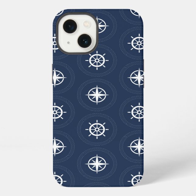 Maritime Tool Pattern iPhone Case (Back)