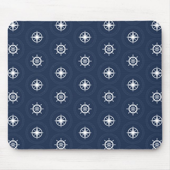 Maritime Tool Pattern Mouse Mat (Front)
