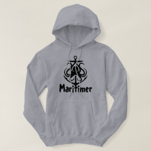 Maritimer Anchor octopus Nautical Lighthouse Route Hoodie