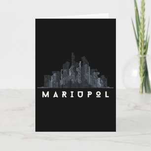 Mariupol Ukraine Flag Ukrainian City Cyrillic Card