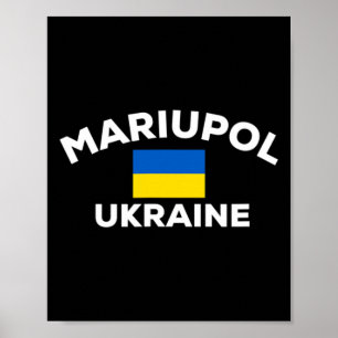 Mariupol Ukraine Ukrainian Flag City Poster