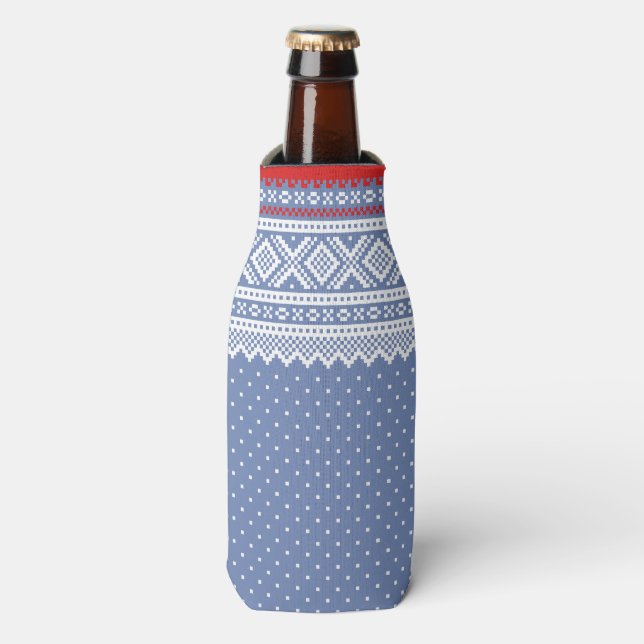 Mariusgenser Sweater Pattern Bottle Cooler (Bottle Front)