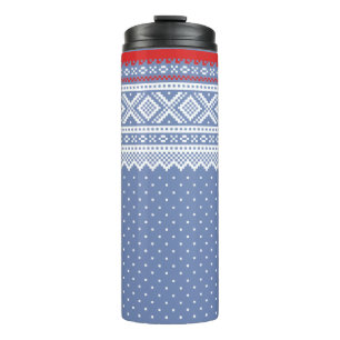 Mariusgenser Sweater Pattern Thermal Tumbler