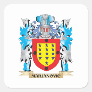 Marjanovic Coat of Arms - Family Crest Square Sticker