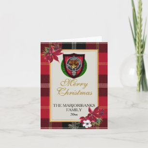 Marjoribanks Scottish Clan Tartan & Crest Card