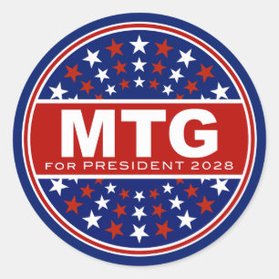 Marjorie Taylor Greene for President 2028 Classic Round Sticker
