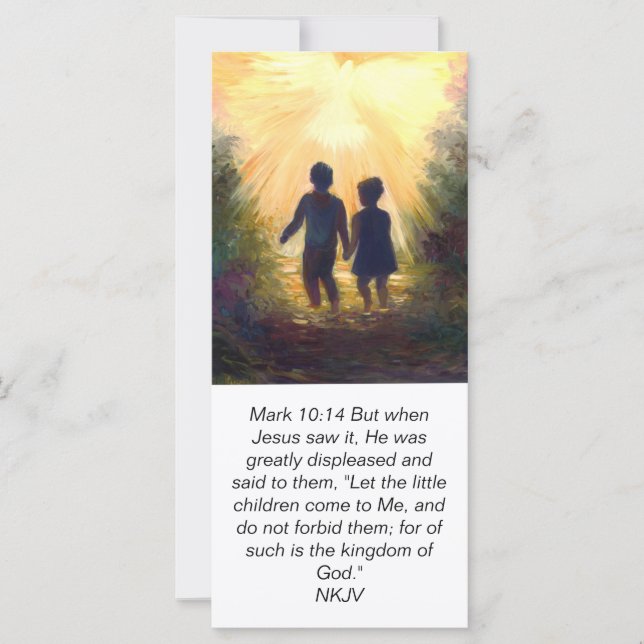 MARK 10:14 Into the Garden, scripture card (Front)
