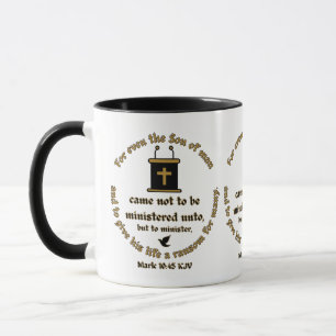 Mark 10:45 KJV Bible Verse Celebrate Your Faith Mug