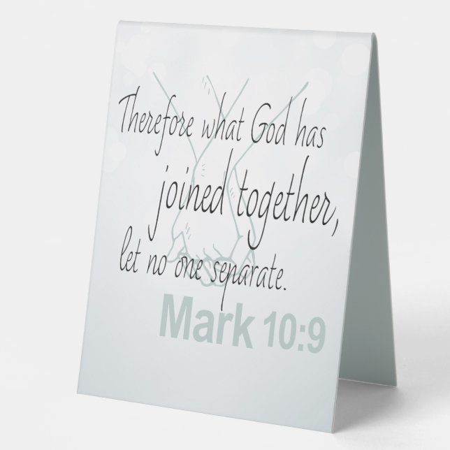 Mark 10:9 Marriage Bible Verse (Front)