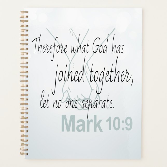 Mark 10:9 Marriage Bible Verse Planner (Front)