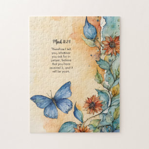 Mark 11:24 Christian Bible Verse Image Jigsaw Puzzle
