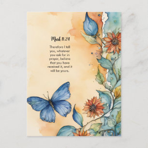 Mark 11:24 Christian Bible Verse Image Postcard