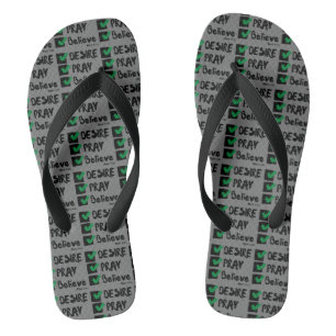 Mark 11:24 KJV Bible Scripture All-Over Unisex Flip Flops