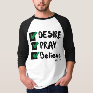 Mark 11:24 KJV Bible Scripture Men's 3/4 T-Shirt