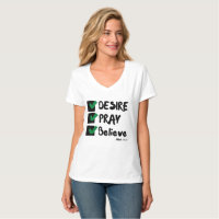 Mark 11:24 KJV Bible Scripture Womens V-Neck