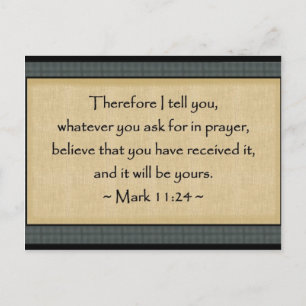 Mark 11:24: Postcard