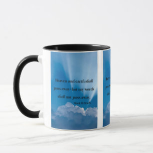 Mark 13:31 KJV Bible Scripture Pic Two-Tone Mug