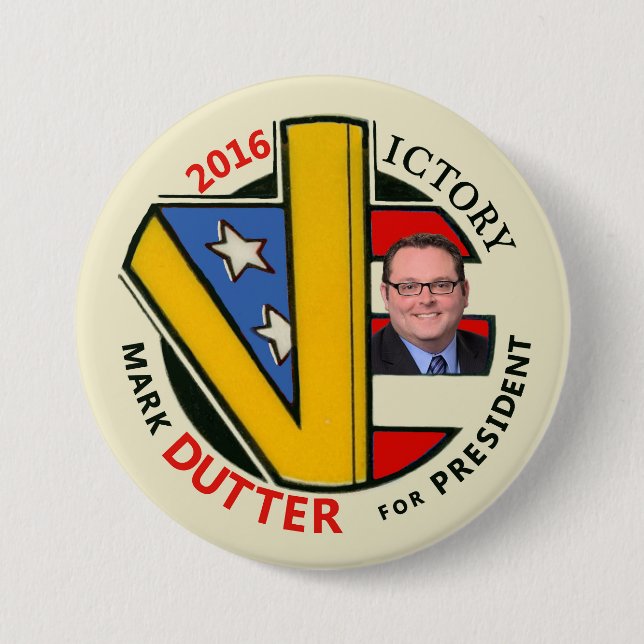 Mark Dutter for President 2016 7.5 Cm Round Badge (Front)