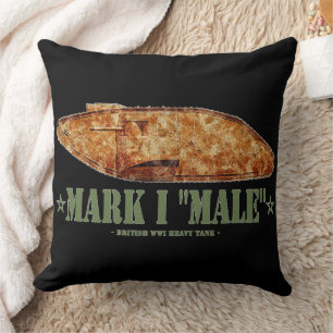 Mark I Male World War One British Heavy Tank WWI Cushion