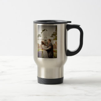 Mark & Iliana's wedding travel mug