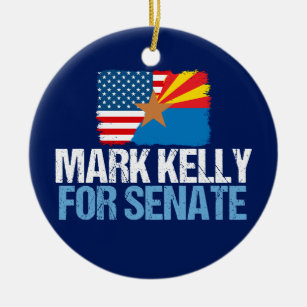 Mark Kelly for Senate 2022 Arizona Election Ceramic Tree Decoration