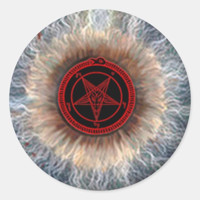 MARK of the DEVIL EYEBALL Classic Round Sticker (Front)