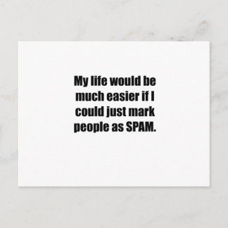 Mark People As SPAM Postcard