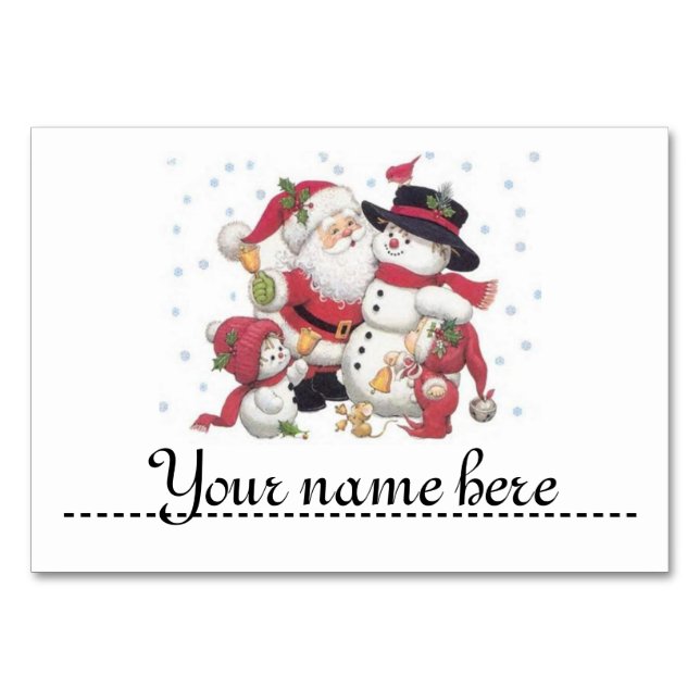 Mark-place for the table of Christmas - Table Number (Front)