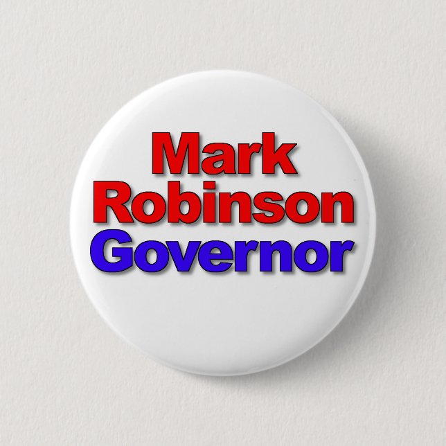 Mark Robinson for Governor 2024 6 Cm Round Badge (Front)