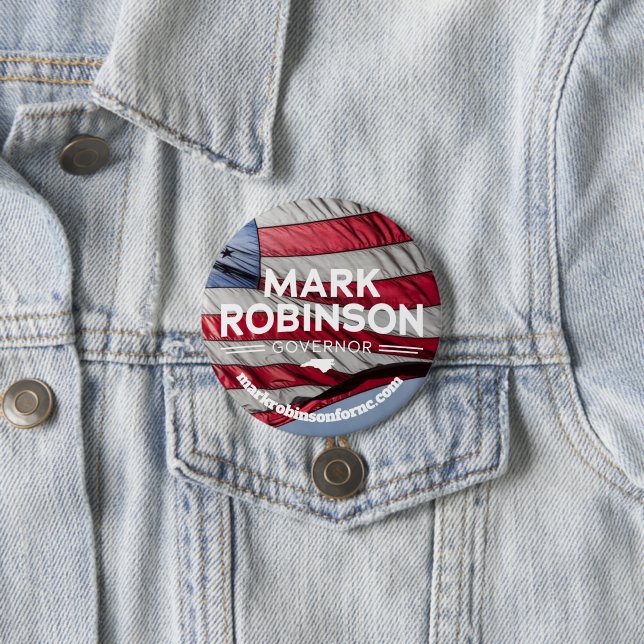 Mark Robinson for Governor 2024 7.5 Cm Round Badge (In Situ)