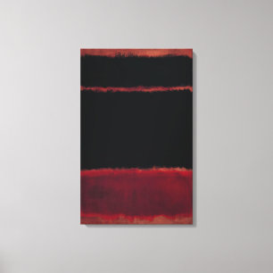 Mark Rothko - Black in Deep Red - 1957 Canvas Print
