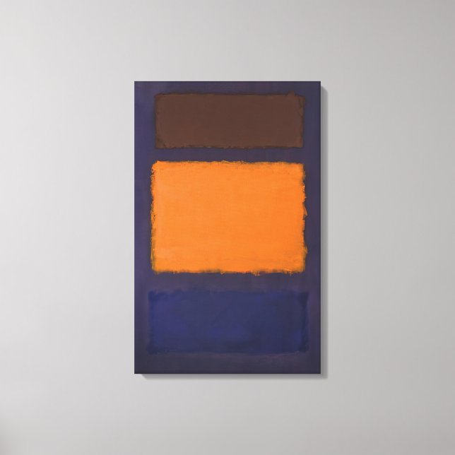 Mark Rothko - Brown, Orange, Blue on Maroon - c.19 Canvas Print (Front)