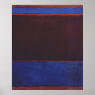 Mark Rothko - No. 3 (Bright Blue, Brown, Dark Blue Poster