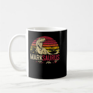 Mark Saurus Funny Personalised Dinosaur T Rex Name Coffee Mug