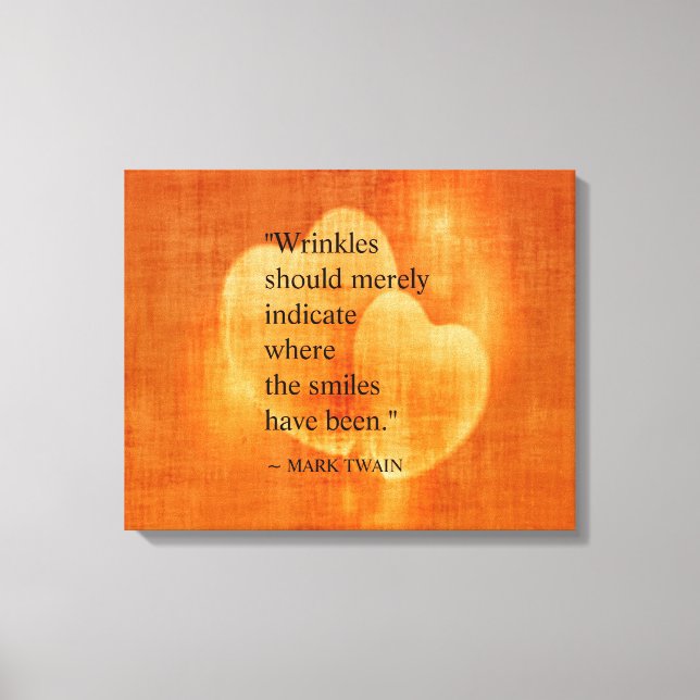 Mark Twain Birthday Quote Canvas Print (Front)