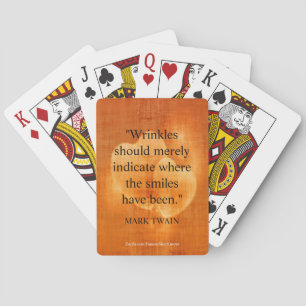 Mark Twain Birthday Quote With Hearts Playing Cards
