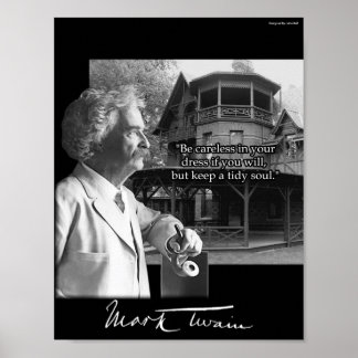 Mark Twain: Custom Design featuring various quotes Poster