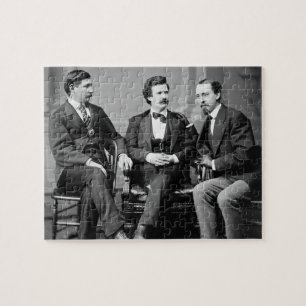 Mark Twain, George Alfred Townsend, and David Grey Jigsaw Puzzle