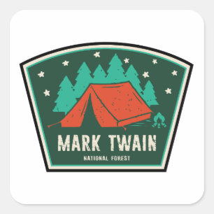 Mark Twain National Forest Camping Square Sticker