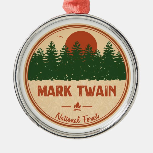 Mark Twain National Forest Metal Tree Decoration (Front)