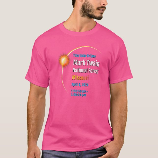 Mark Twain National Forest Total Solar Eclipse 202 T-Shirt (Front)