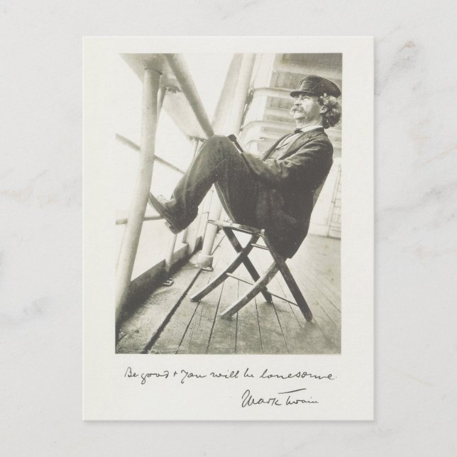 Mark Twain Quote Handwritten American Literature Postcard (Front)