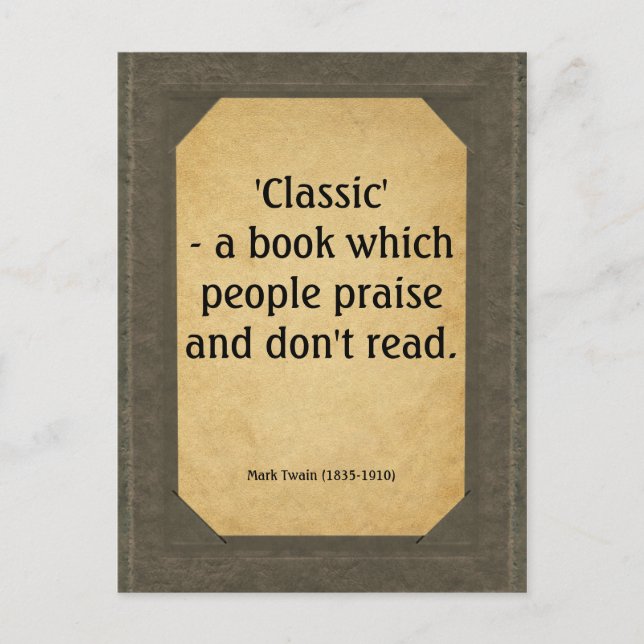 Mark Twain quote on books Postcard (Front)