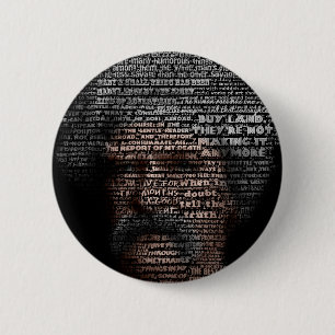 Mark Twain (TypeFace) 6 Cm Round Badge