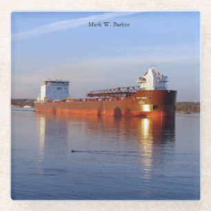 Mark W. Barker glass coaster